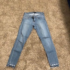 Low rise denim skinnys